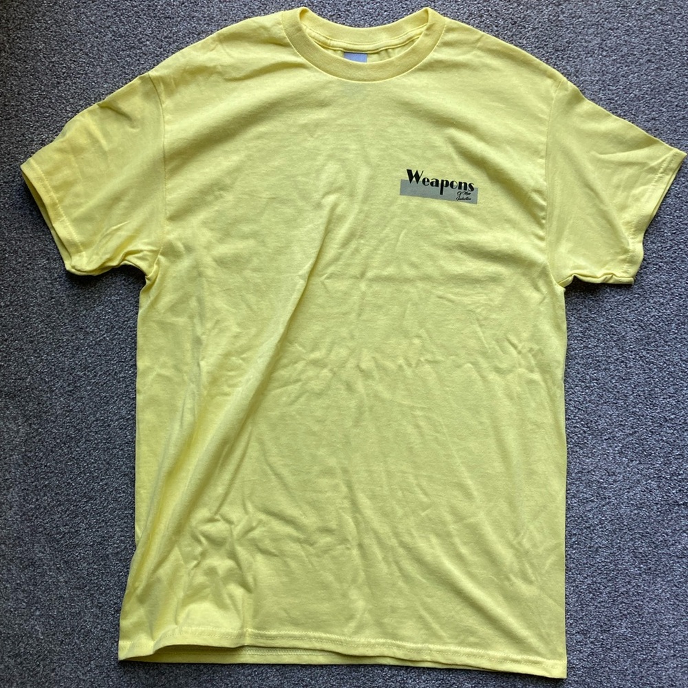 Weapons of Mass Induction yellow T shirt